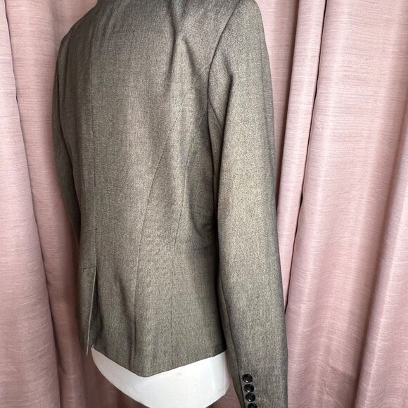 Ann Taylor Women 14 Blazer Brown  2-Button Tailored  Career Office Professional - Picture 5 of 11